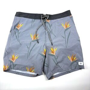 Katin Paradise Hybrid Trunk Board Shorts Mens Sz 34 Gray Unlined Stash Pocket